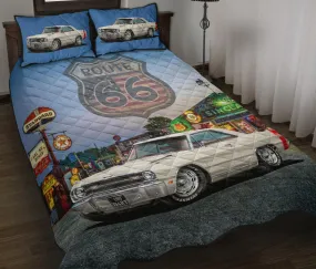 1969 Dodge Dart White Route 66 Quilt set