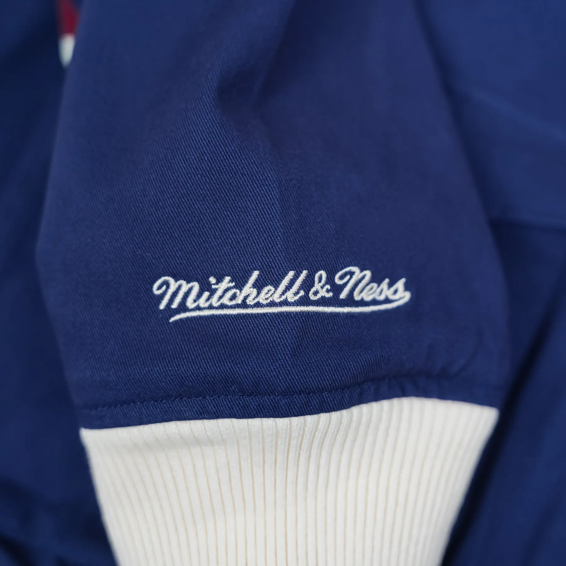 Adult Indiana Pacers Replay Cotton Twill Jacket in Navy by Mitchell and Ness