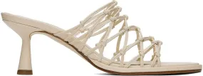 Aeyde Off-White Sibi Heeled Sandals