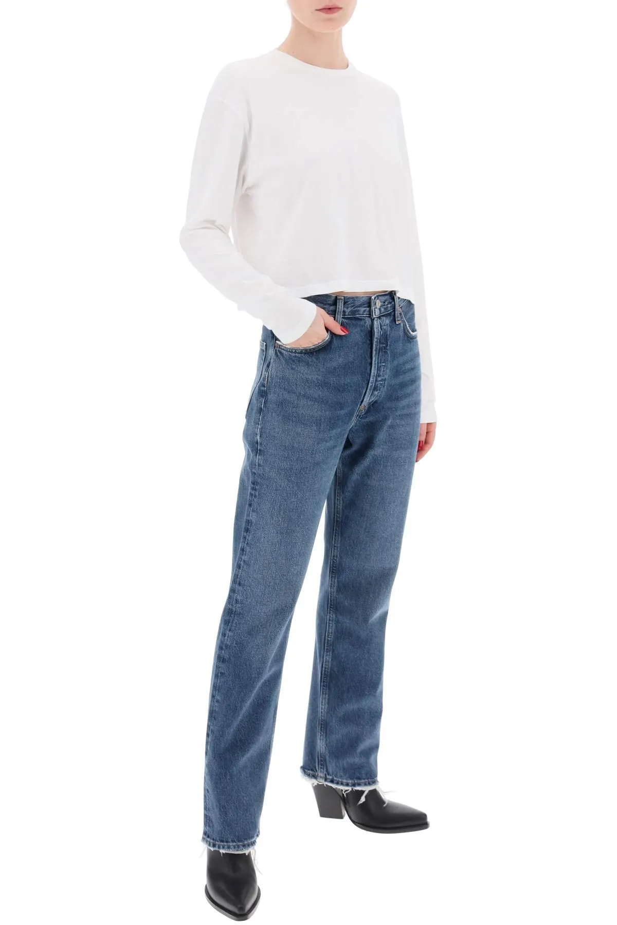 AGOLDE    Agolde Straight Leg Jeans From The 90's With High Waist