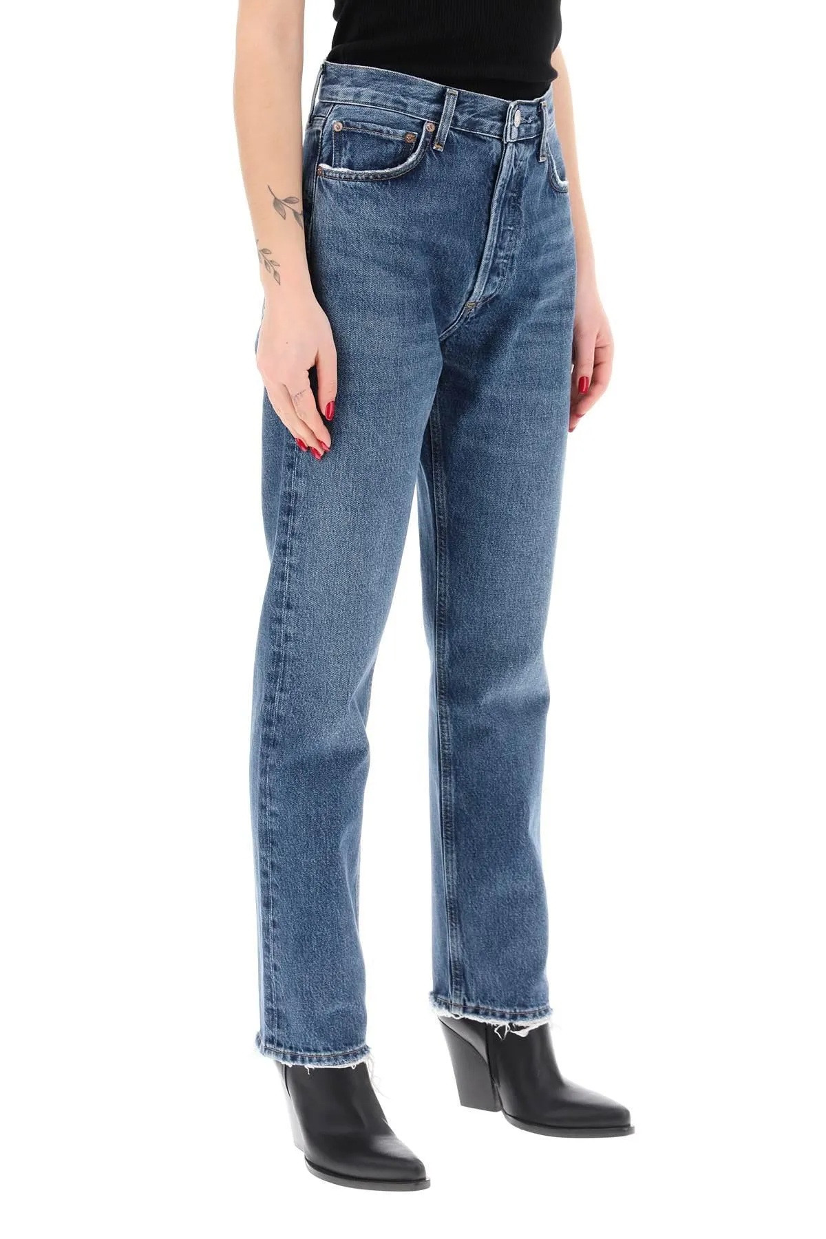 AGOLDE    Agolde Straight Leg Jeans From The 90's With High Waist