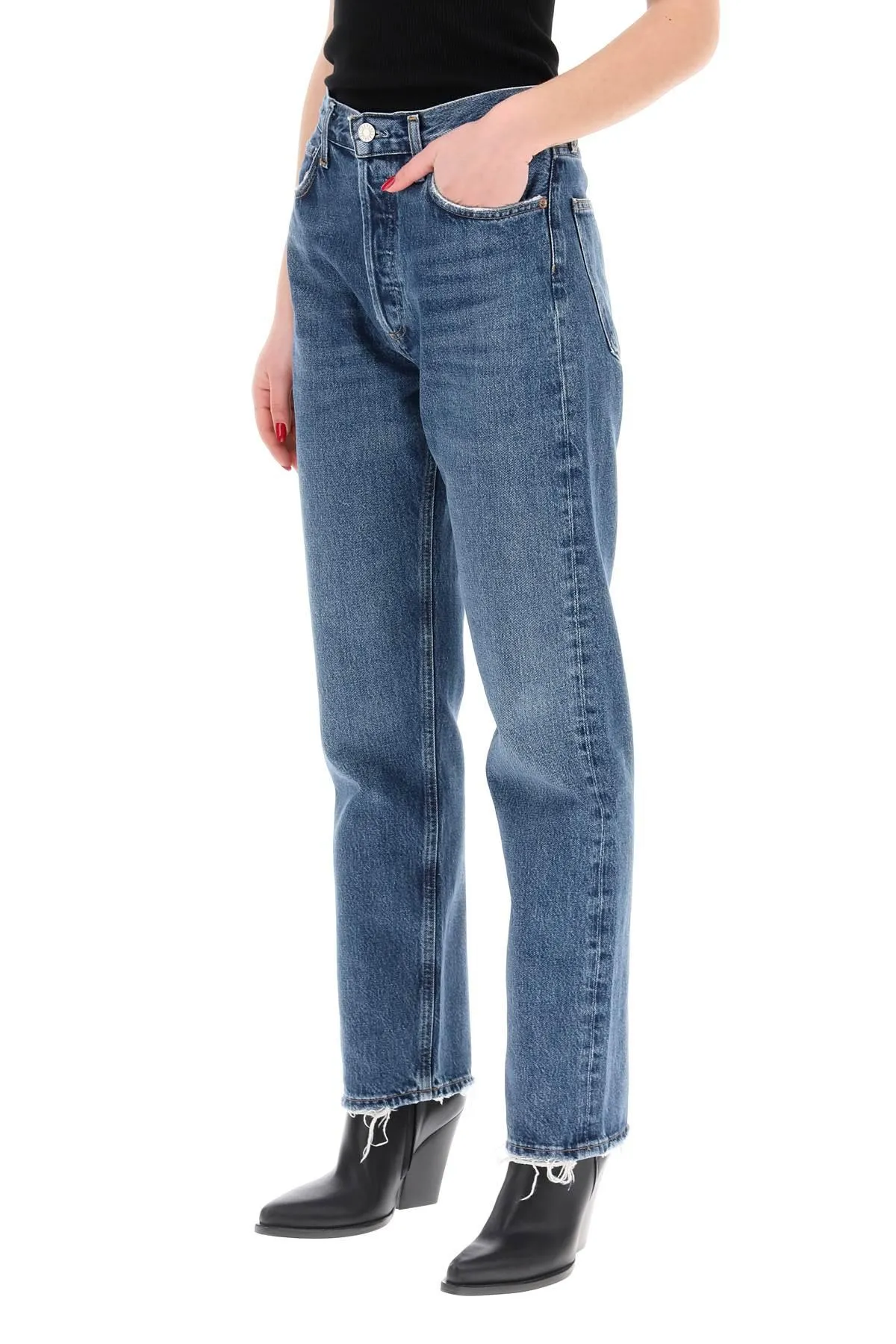 AGOLDE    Agolde Straight Leg Jeans From The 90's With High Waist