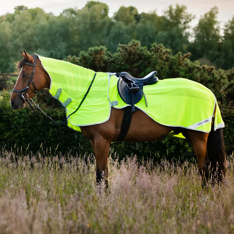 Amigo Flyrider Full Neck Fly Rug Exercise Sheet - Fluorescent Yellow