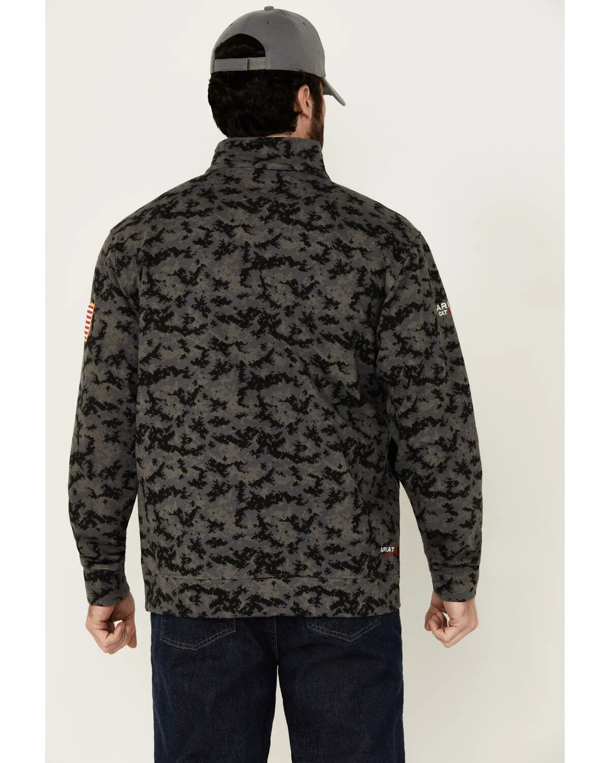 Ariat Men's FR Durastrech Fleece Camo Print 1/2 Zip-Up Pullover