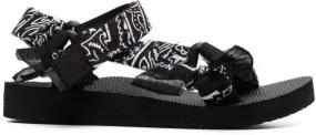 Arizona Love Trekky bandana-print sandals Black