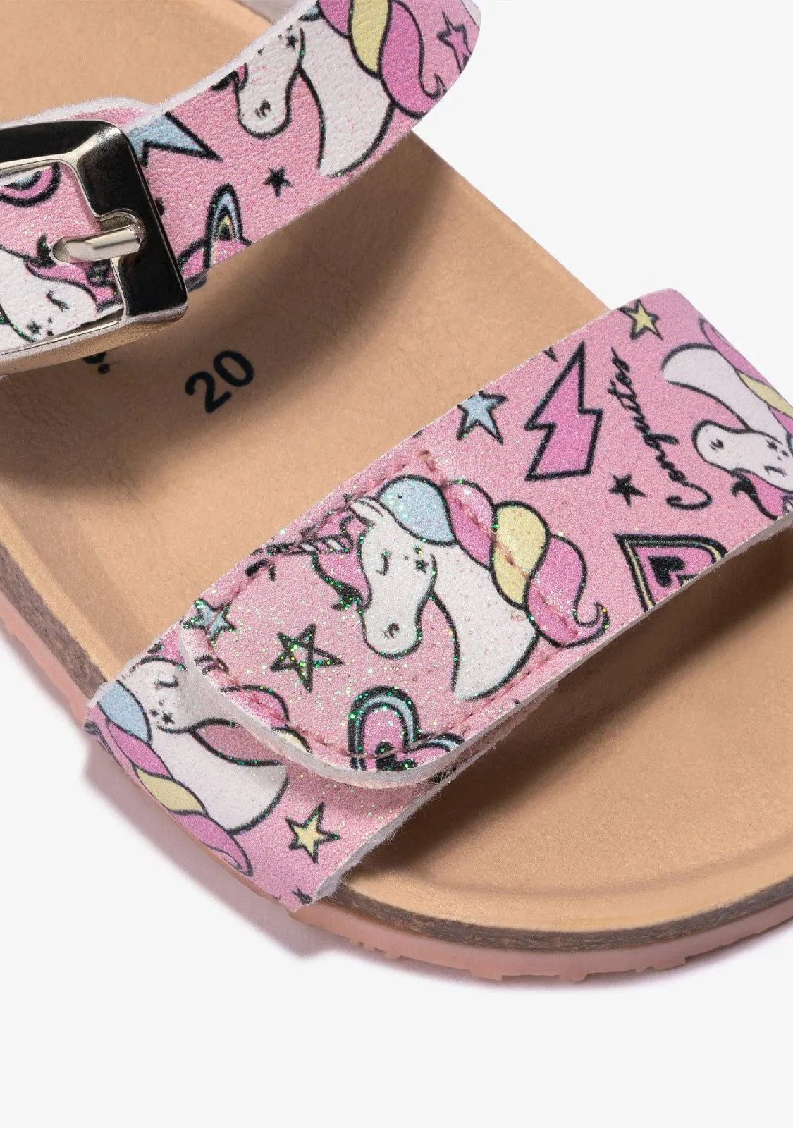 Baby's Pink Bio Unicorn Sandals