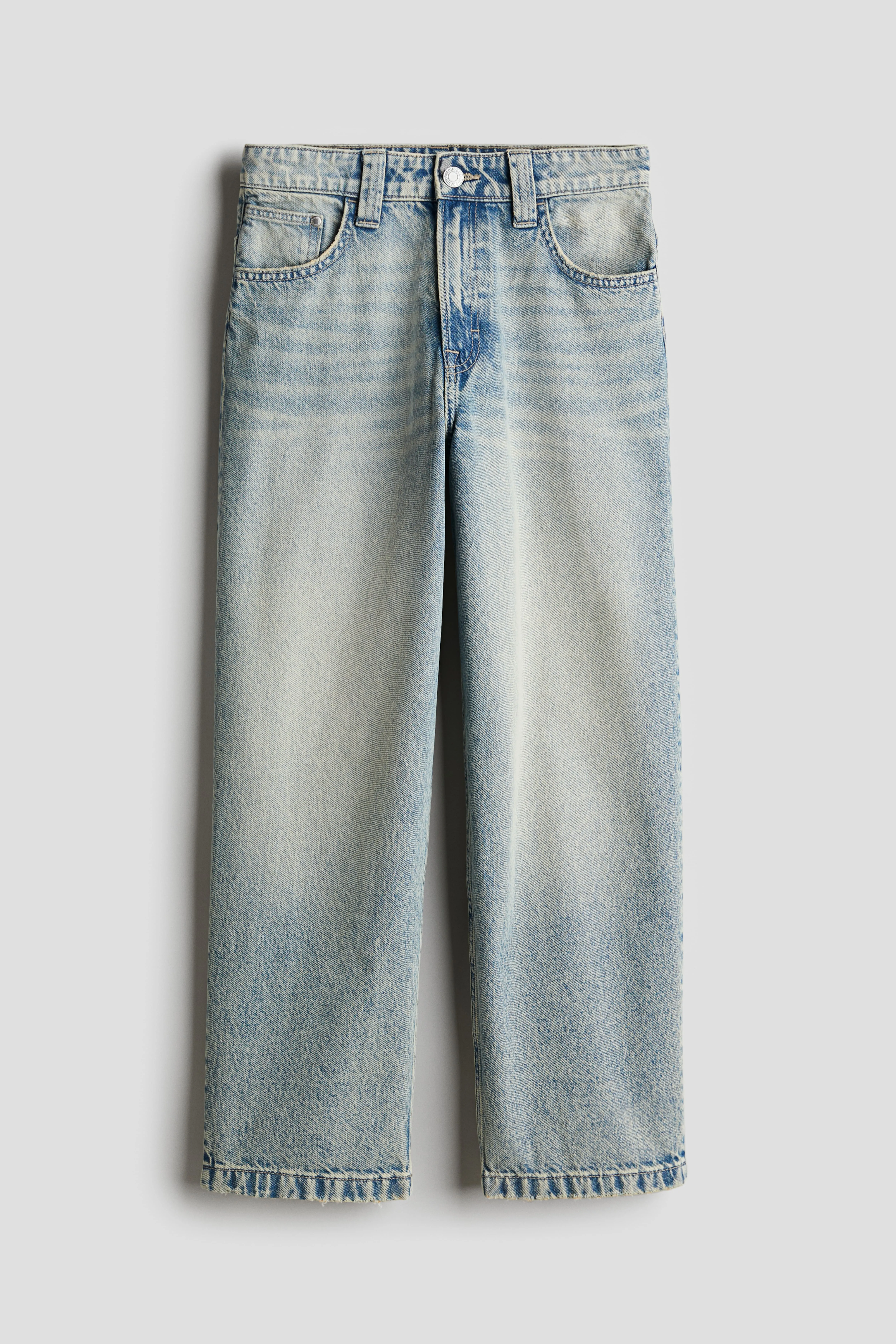 Baggy Fit jeans - Regular waist - Long - Light denim blue - Kids | H&M GB