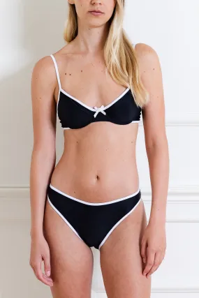 Black Bi-Color Bikini