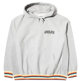 BLOCKED LOGO HOODIE WITH STRIPE Grey