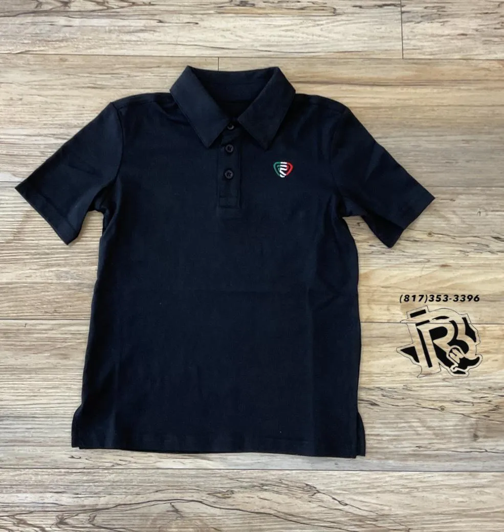 BOYS SOLID POLO BLACK | RRBT51R16V