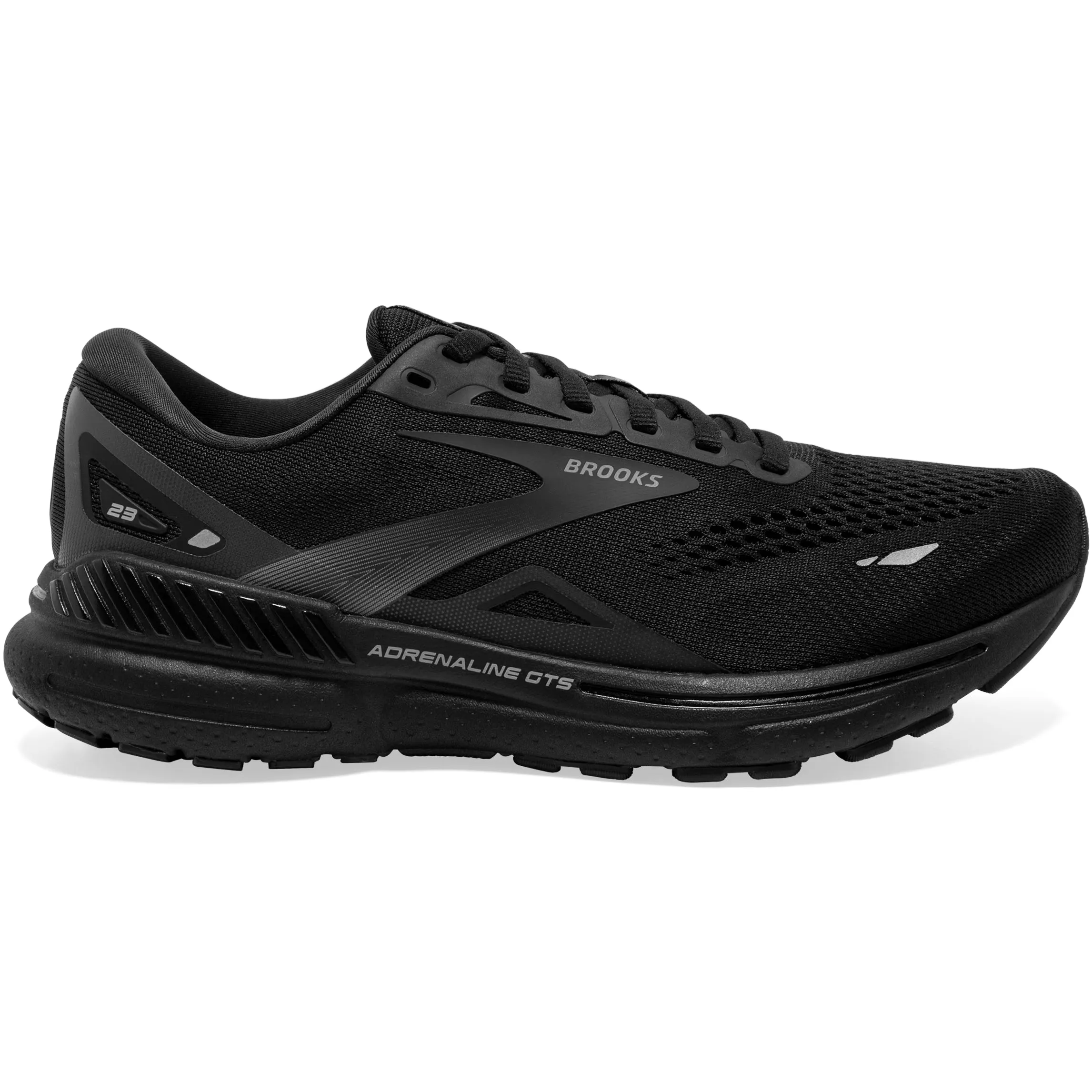 Brooks Men's Adrenaline GTS 23 Wide Fit Running Shoes Black / Black / Ebony