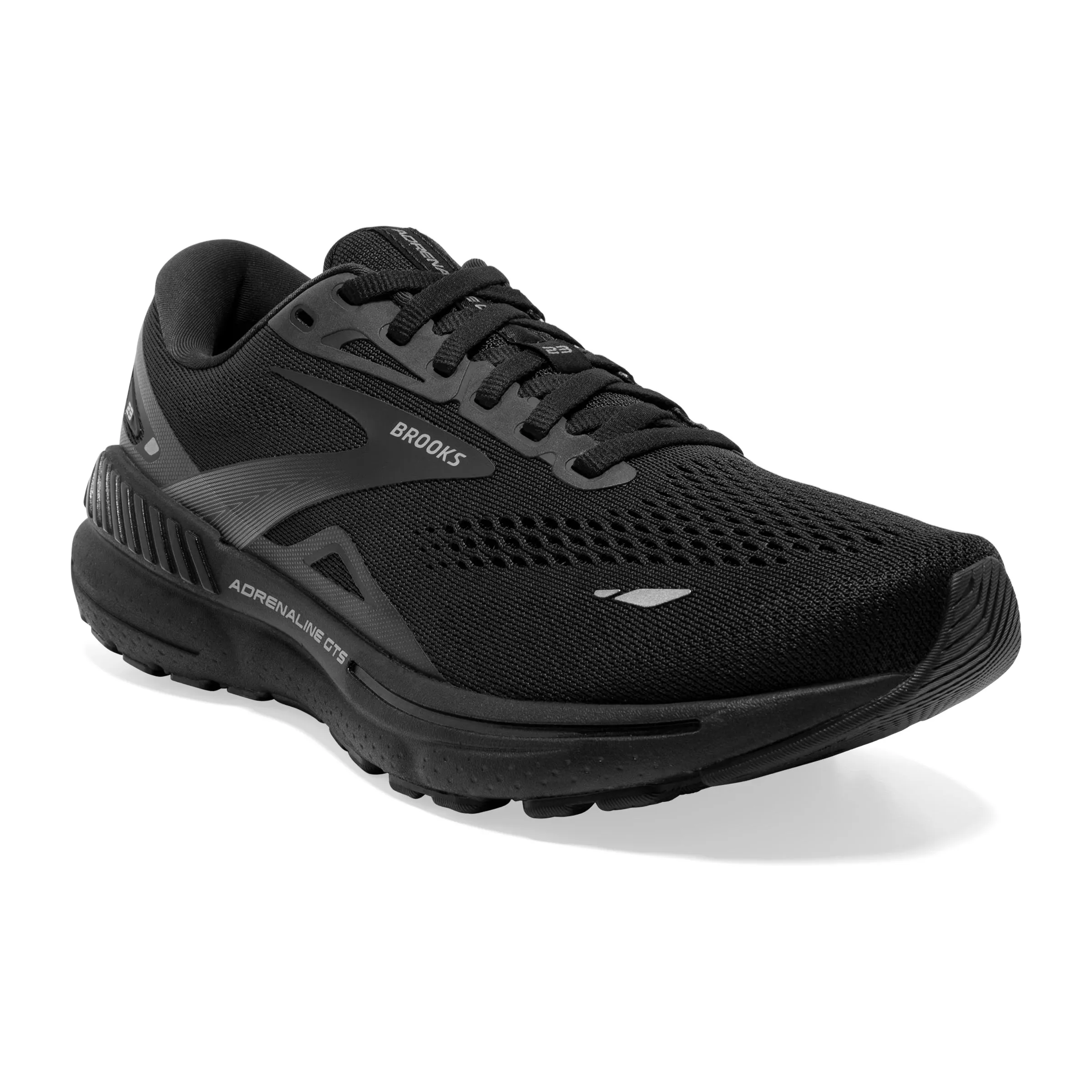 Brooks Men's Adrenaline GTS 23 Wide Fit Running Shoes Black / Black / Ebony