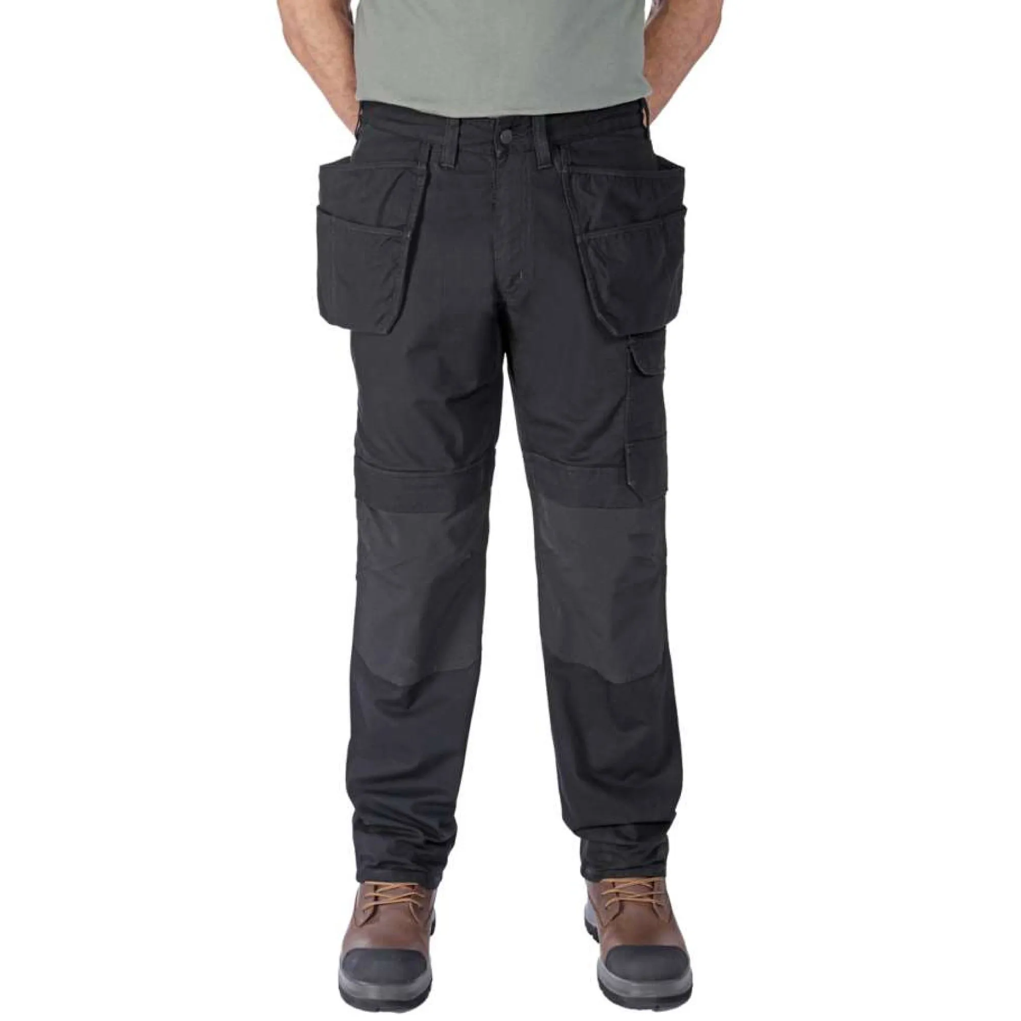 Carhartt 105070 Steel Rugged Flex Double Front, Holster Pocket Work Trousers Black 28w L30