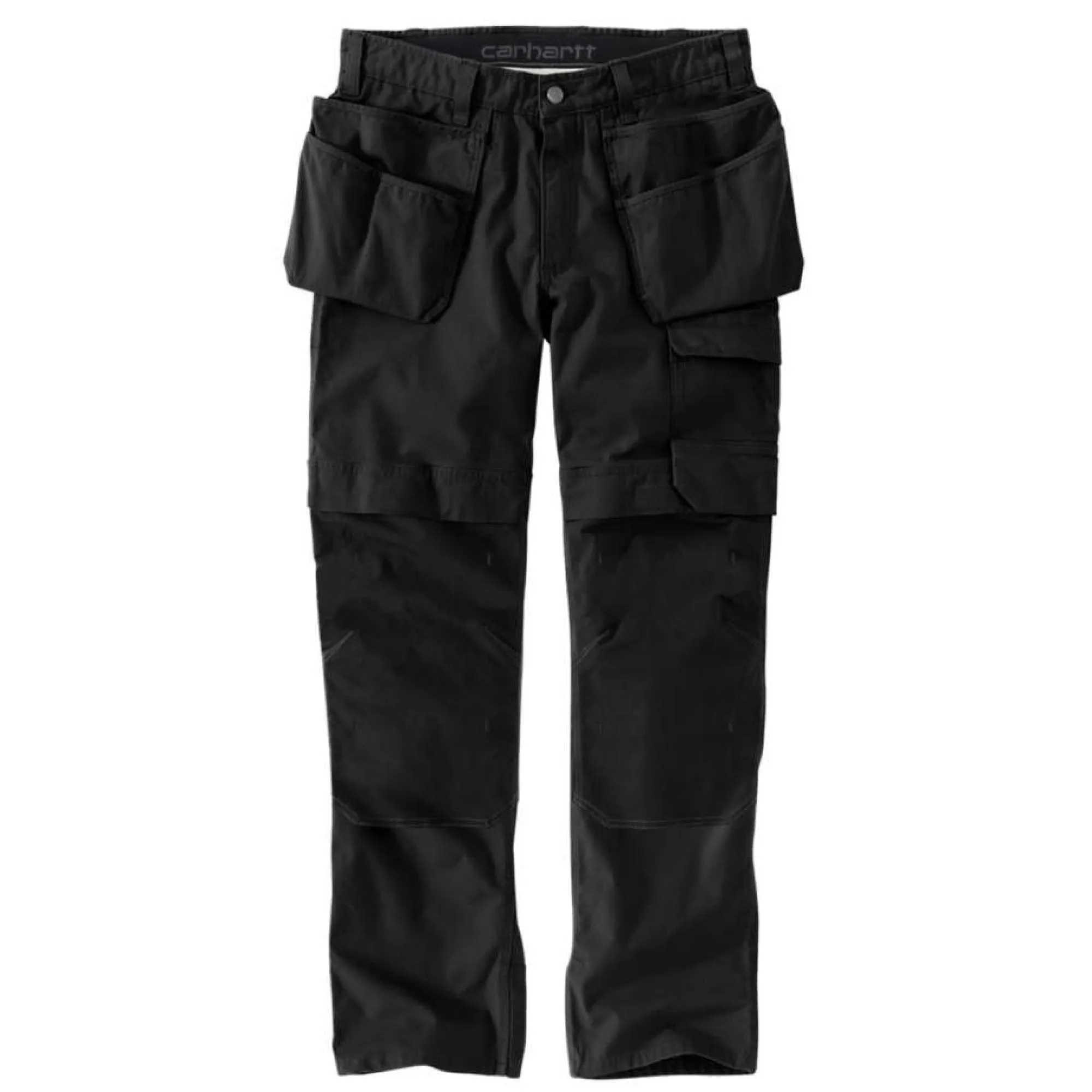 Carhartt 105070 Steel Rugged Flex Double Front, Holster Pocket Work Trousers Black 28w L30