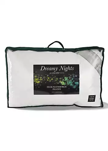 Cascade Home All Natural Duck Feather Rich Pillows - Set of 2 | Kaleidoscope