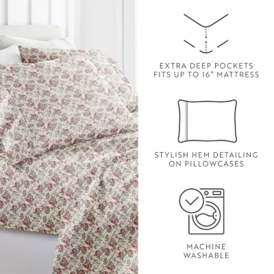 Casual Comfort Blooming Floral Patterned Sheet Set