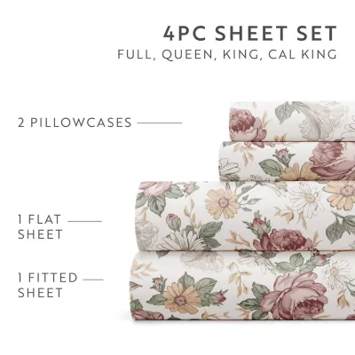 Casual Comfort Blooming Floral Patterned Sheet Set