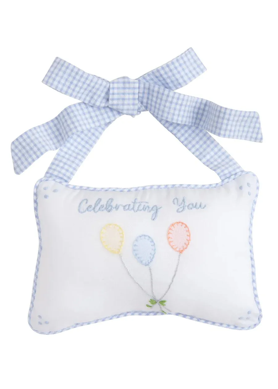 Celebrate Door Pillow - Blue