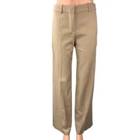 Chloe Women's Tan Mid Rise Career Ankle Wide Leg Trouser Dress Pants Size 6