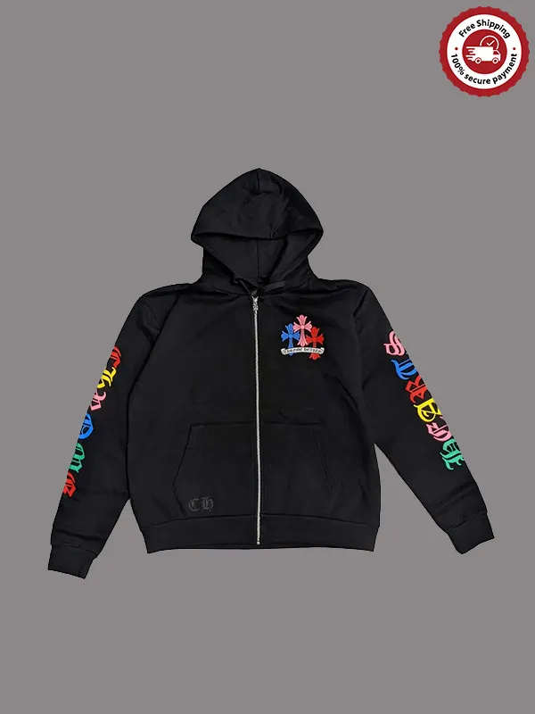 Chrome Hearts Multi Color Cross Cemetery Hoodie