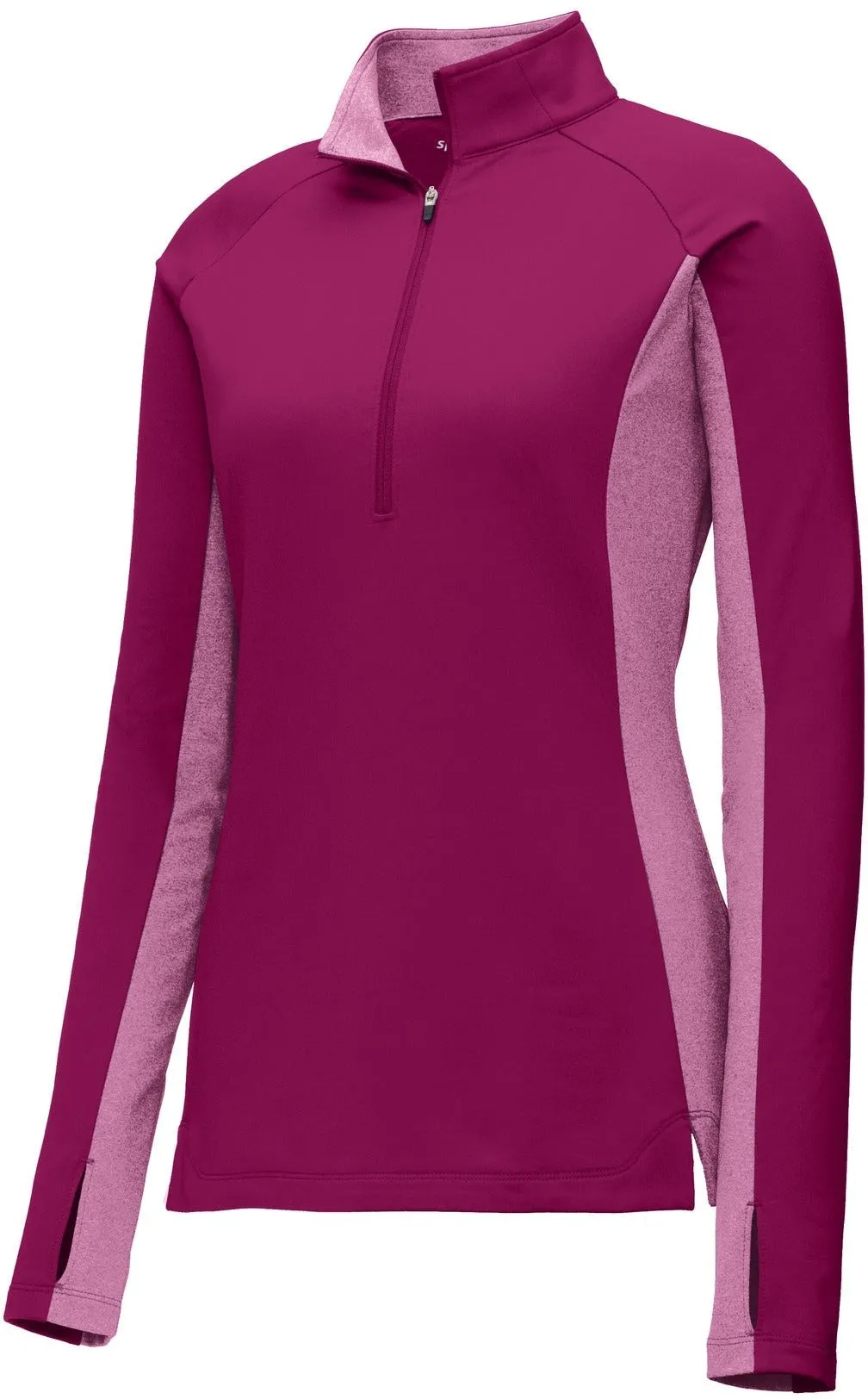 CLOSEOUT - Sport-Tek Ladies Sport-Wick Stretch Contrast 1/2-Zip Pullover