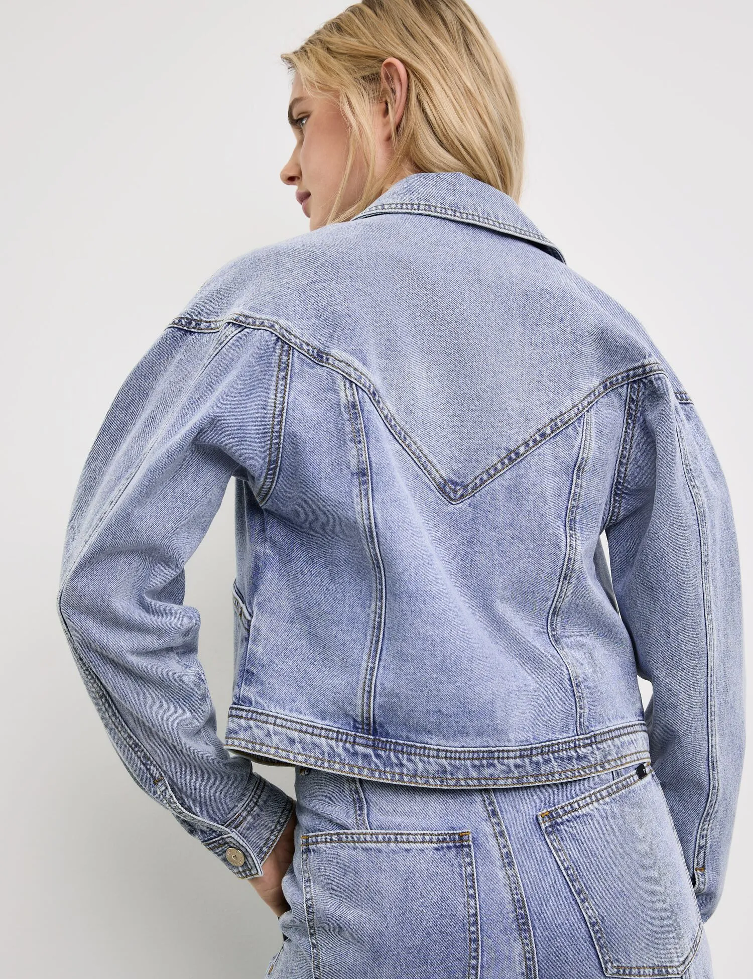 Denim biker jacket