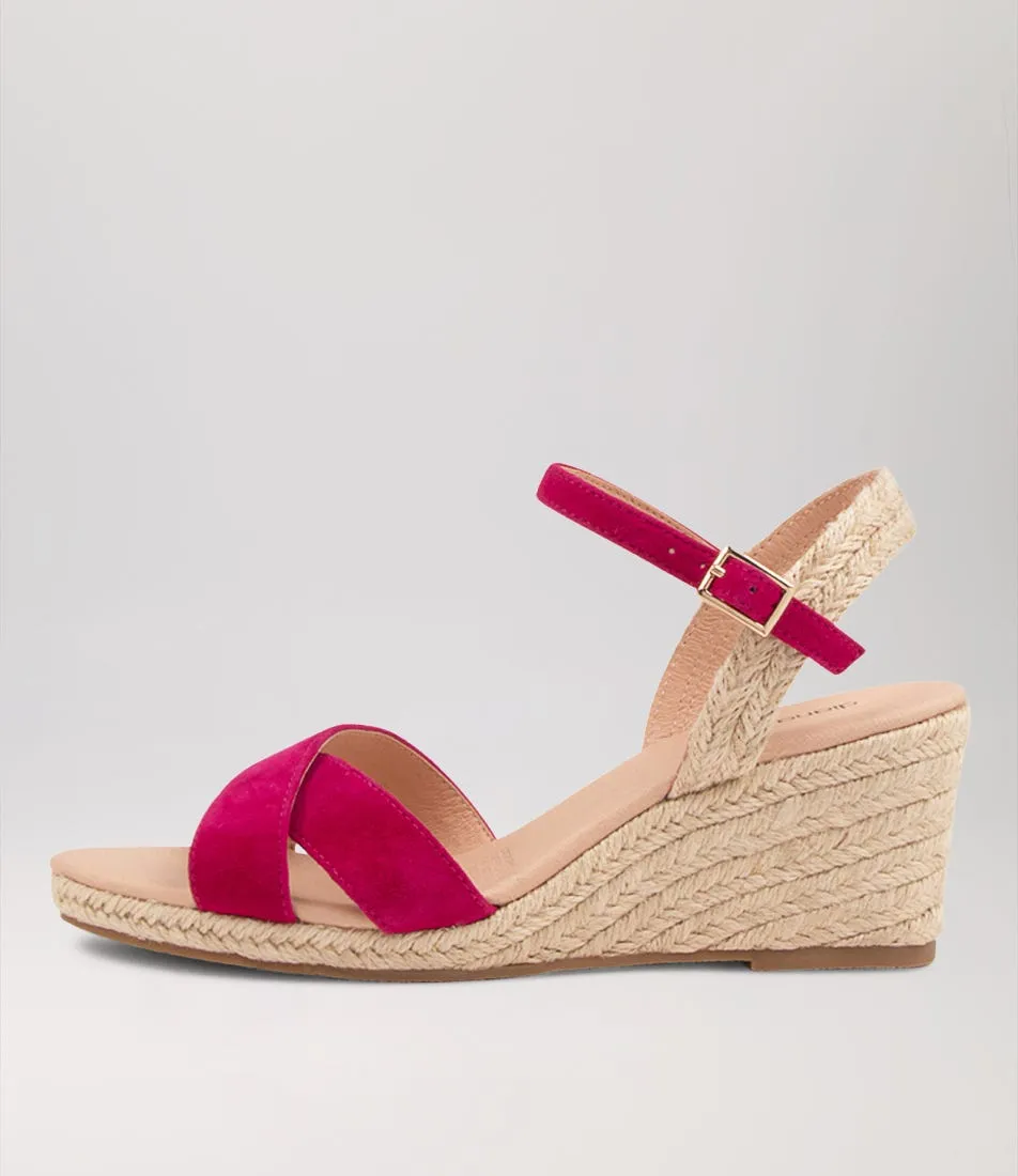 DIANA FERRARI Jental Magenta Suede Sandals