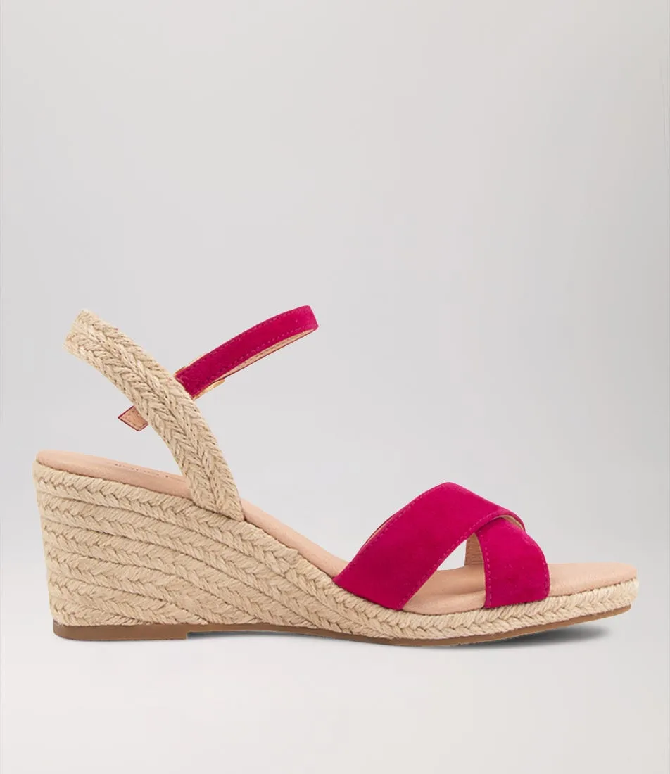 DIANA FERRARI Jental Magenta Suede Sandals