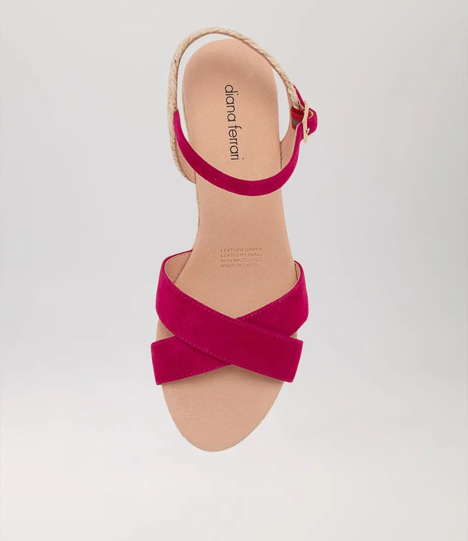 DIANA FERRARI Jental Magenta Suede Sandals