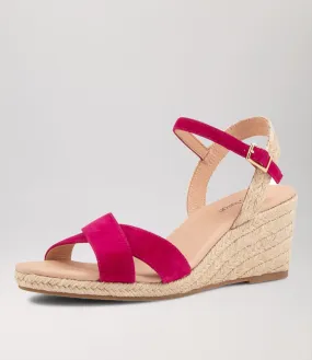 DIANA FERRARI Jental Magenta Suede Sandals