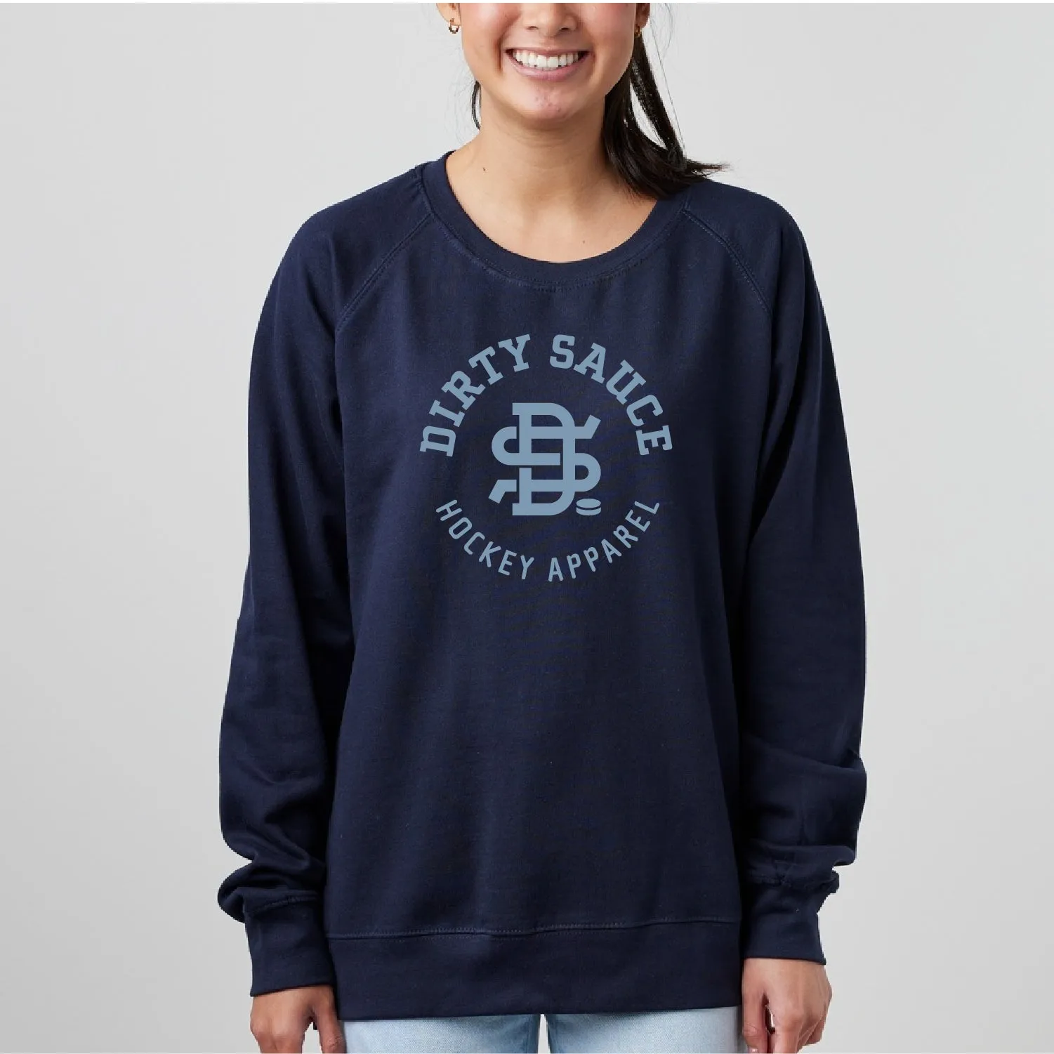 Dirty Sauce Hockey Ladies Pullover Crew Sweatshirt