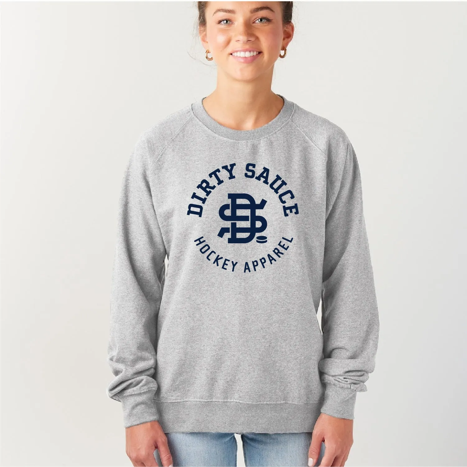 Dirty Sauce Hockey Ladies Pullover Crew Sweatshirt