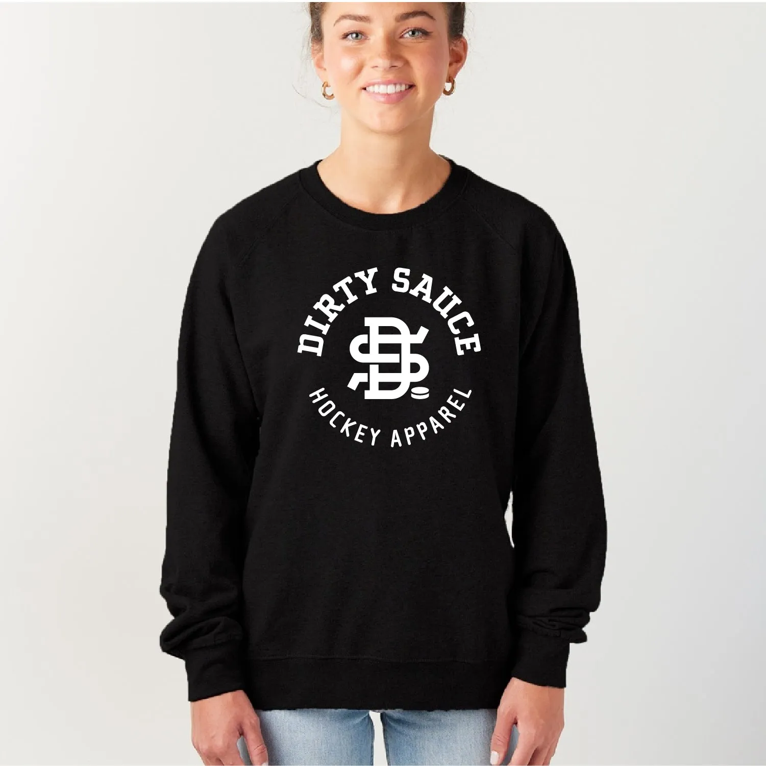 Dirty Sauce Hockey Ladies Pullover Crew Sweatshirt