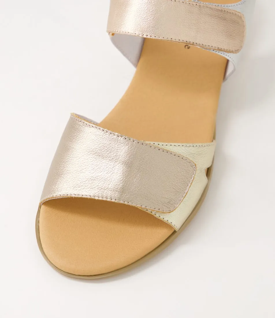 DJANGO & JULIETTE Halima Champagne Gold Multi Sandals