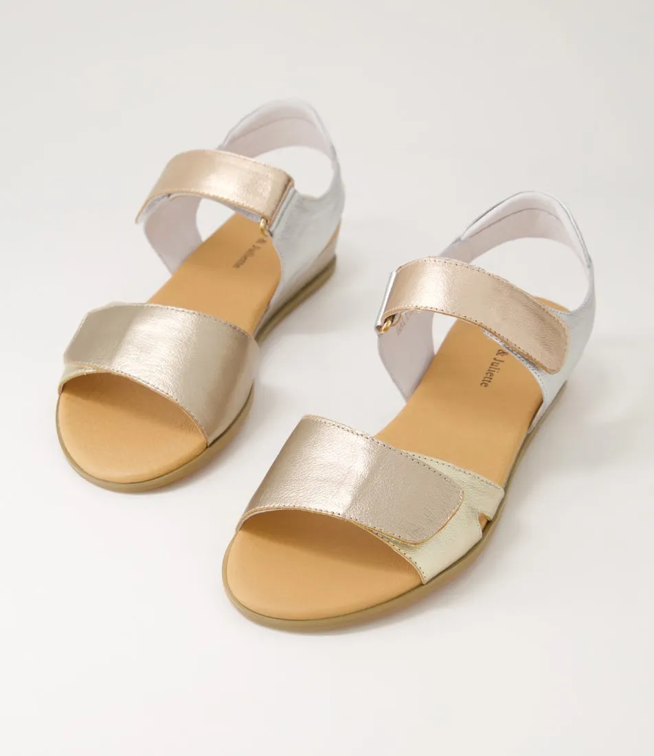 DJANGO & JULIETTE Halima Champagne Gold Multi Sandals