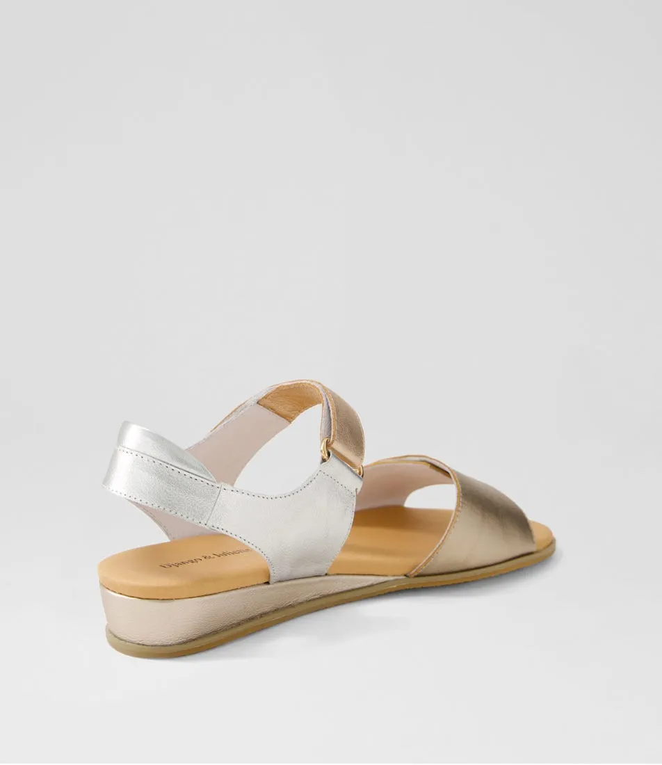 DJANGO & JULIETTE Halima Champagne Gold Multi Sandals