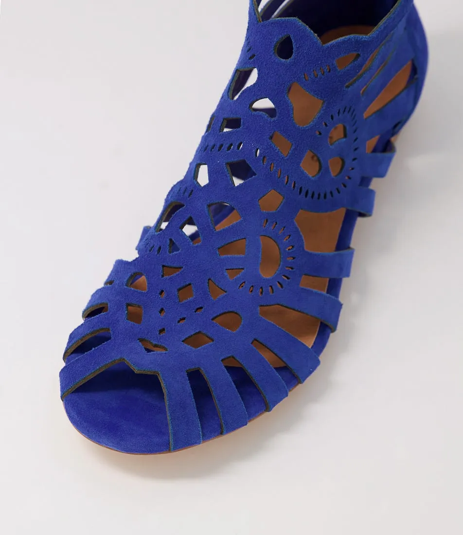 DJANGO & JULIETTE Palermo Cobalt Suede Sandals