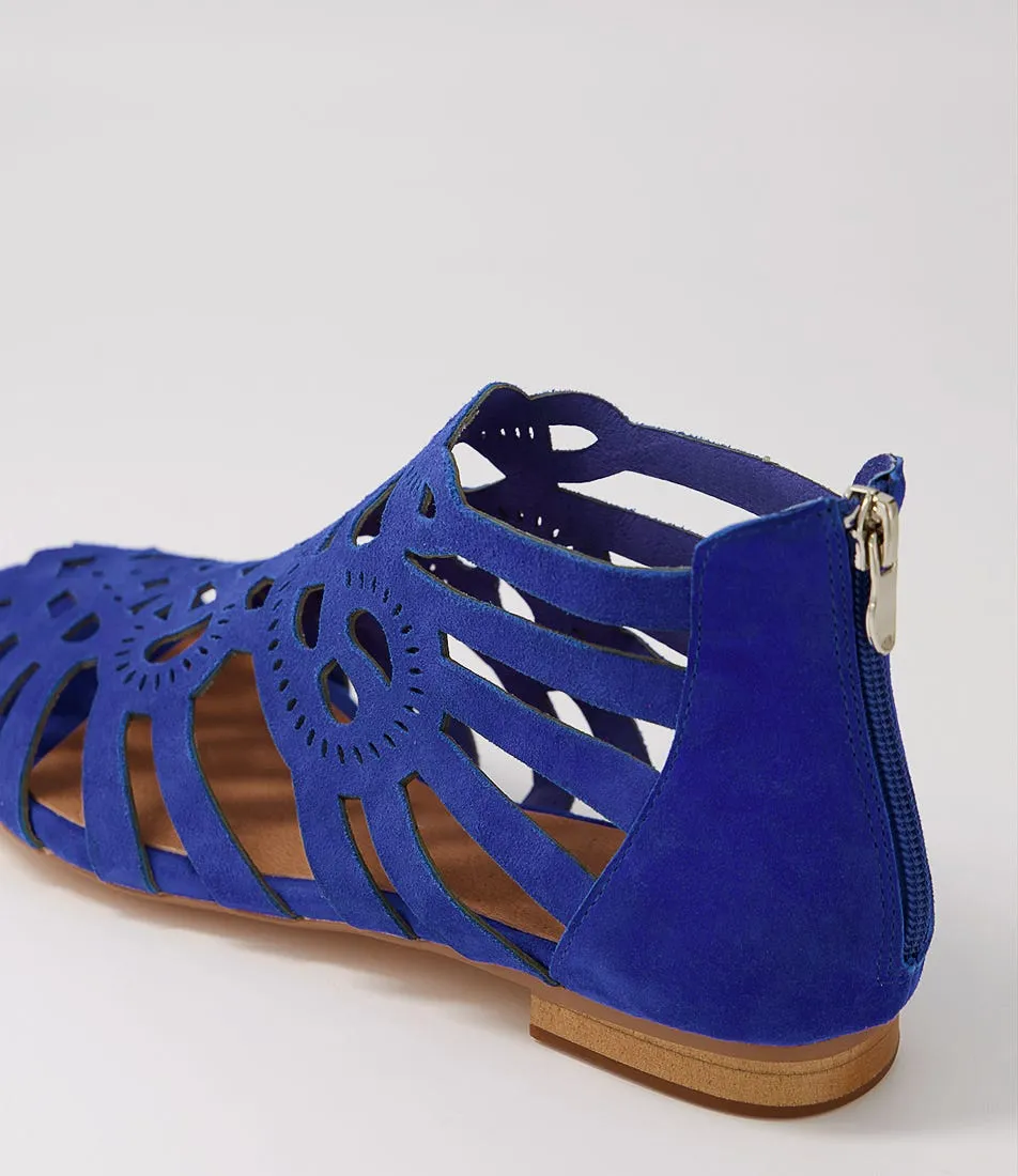 DJANGO & JULIETTE Palermo Cobalt Suede Sandals