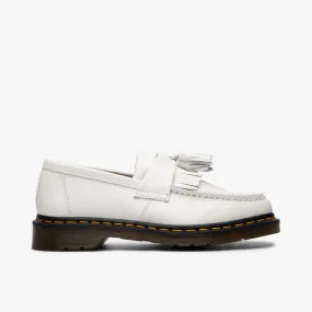 Dr. Martens Adrian Yellow Stitch Tassel Loafer / White Smooth