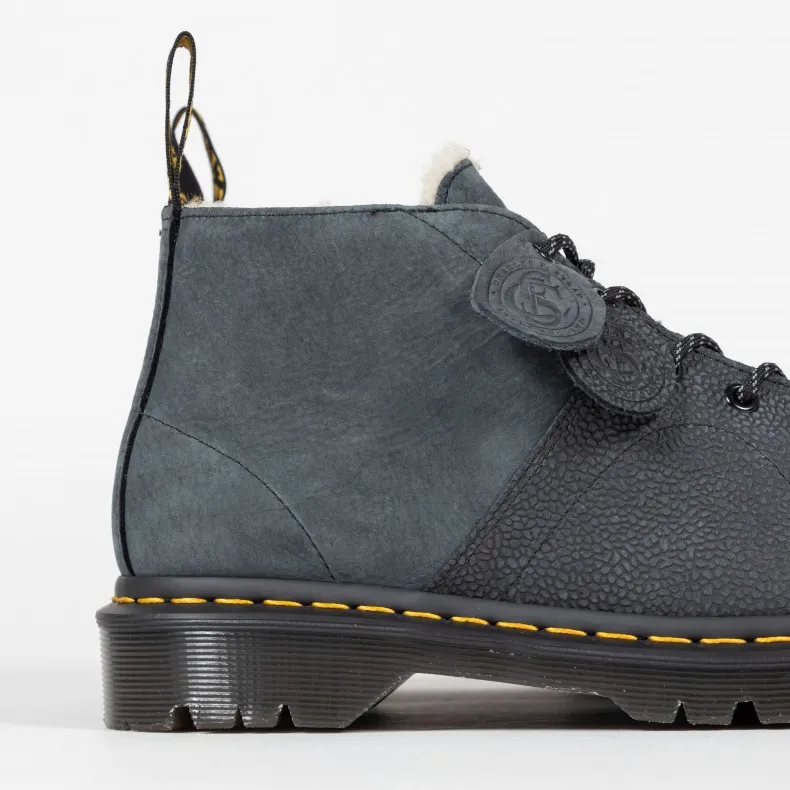 Dr. Martens Church (Black Nubuck Shoulder/Nubuck Pebble Emboss)