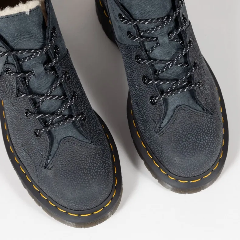 Dr. Martens Church (Black Nubuck Shoulder/Nubuck Pebble Emboss)