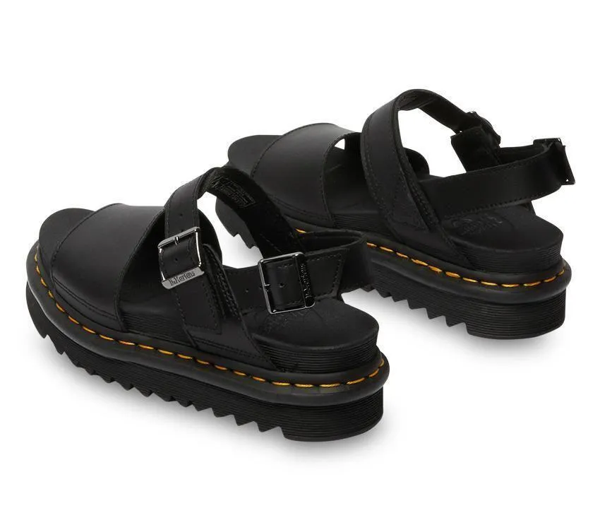 Dr. Martens Womens Voss Sandals Doc Martins Dr Adjustable Summer - Black