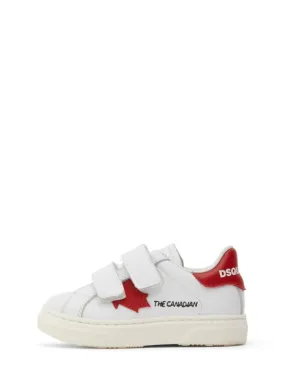 Dsquared2   Printed leather strap sneakers 