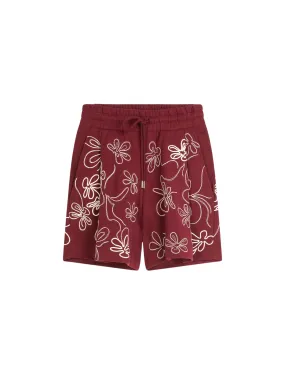 --Embroidered shorts-