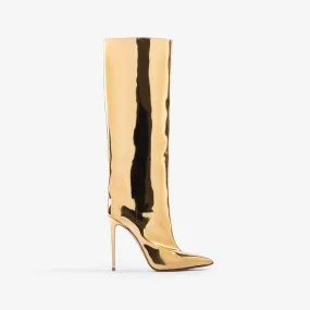 EVA BOOT 120 mm Nugget gold metallic knee boot