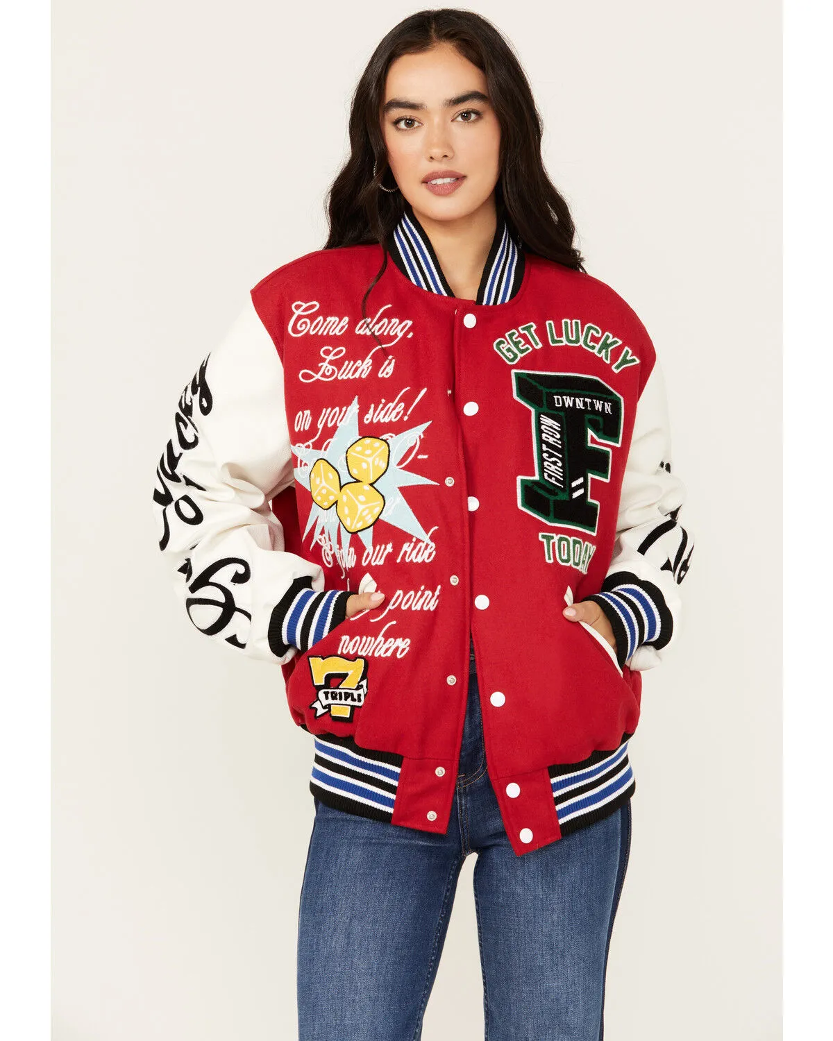 First Row Women's Road To Fortune Varsity Jacket