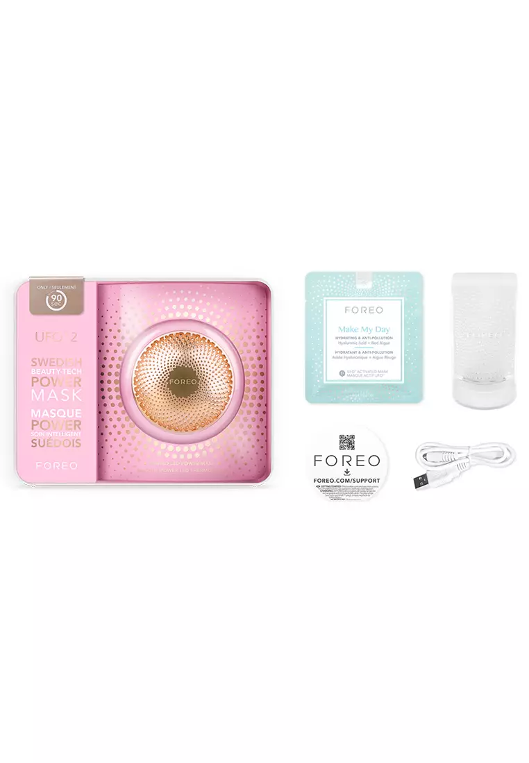 FOREO FOREO UFO 2 Full Facial Treatment Device with Advanced Heating Cooling LED Light Therapy Compatible With all UFO and Sheet