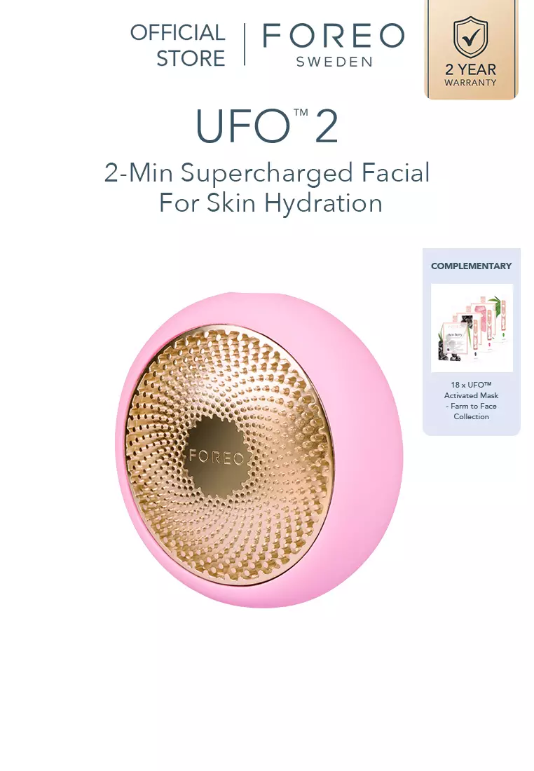 FOREO FOREO UFO 2 Full Facial Treatment Device with Advanced Heating Cooling LED Light Therapy Compatible With all UFO and Sheet