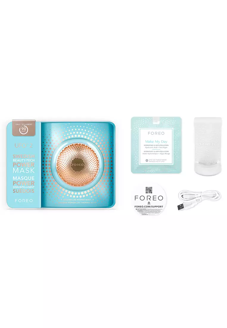 FOREO FOREO UFO 2 Full Facial Treatment Device with Advanced Heating Cooling LED Light Therapy Compatible With all UFO and Sheet