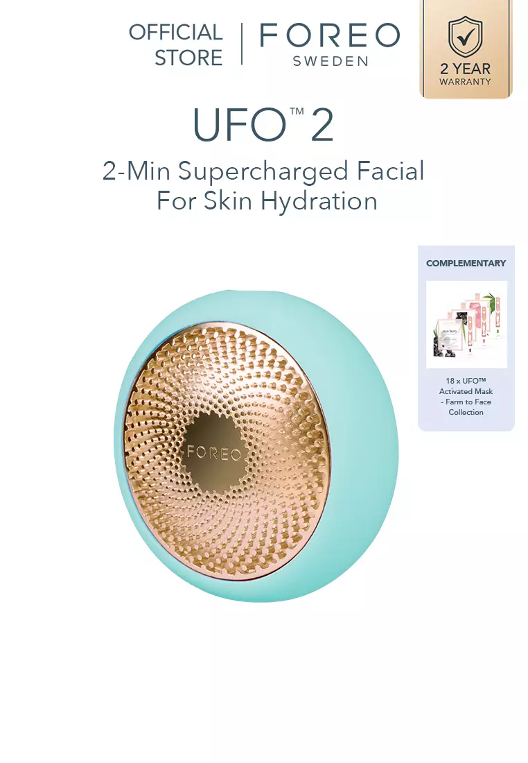 FOREO FOREO UFO 2 Full Facial Treatment Device with Advanced Heating Cooling LED Light Therapy Compatible With all UFO and Sheet